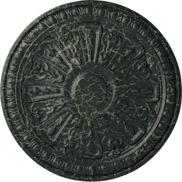 Ekena Millwork Raymond Ceiling Medallion (Fits Canopies up to 5 3/8"), 18"OD x 1 1/4"P, Painted Turtle Crackle CM18RA2PTC - main
